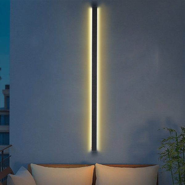 Black Long Strip LED Waterproof Modern Outdoor Wall Lights Porch Lights - Image 4