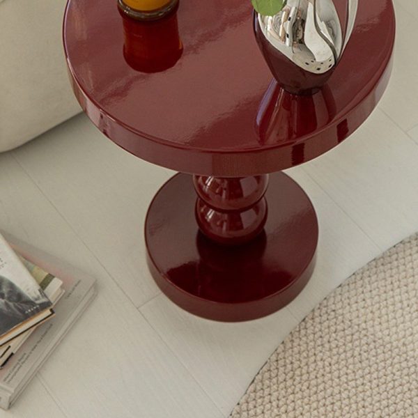 Traditional Vintage Round Beaded Wooden Coffee Table For Living Room - Image 8