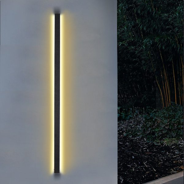 Waterproof Outdoor Long Strip Black Modern Porch Lights Outdoor Wall Lights - Image 5