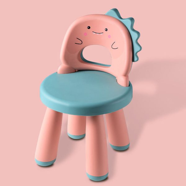 Contemporary Creative Childlike Dinosaur Plastic Round Footstool Backrest For Living Room - Image 24