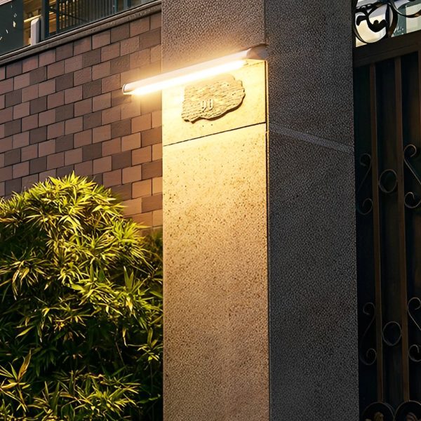 Rectangular Adjustable Waterproof LED Modern Signboard Solar Wall Lamp - Image 3