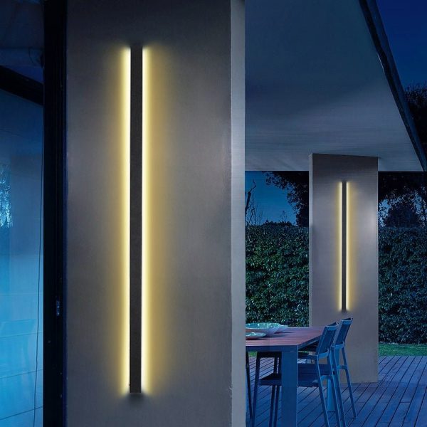 Black Long Strip LED Waterproof Modern Outdoor Wall Lights Porch Lights - Image 5