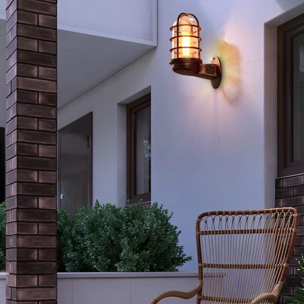 Retro Cage Shape LED 4w Waterproof American-style Outdoor Wall Lamp - Image 4
