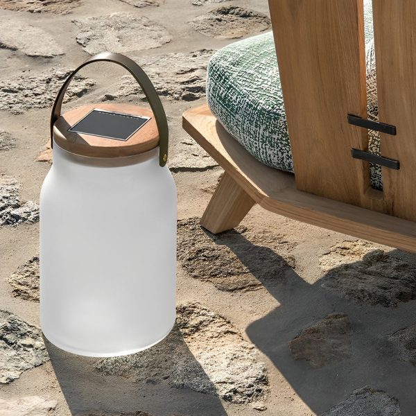 Bottle Jar Shape LED Waterproof White Modern Portable Solar Lawn Lights - Image 3