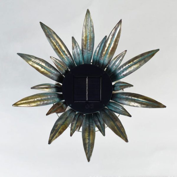 Solar Iron Pineapple Flame Candle Hollow LED Lawn Decorative Light - Image 5
