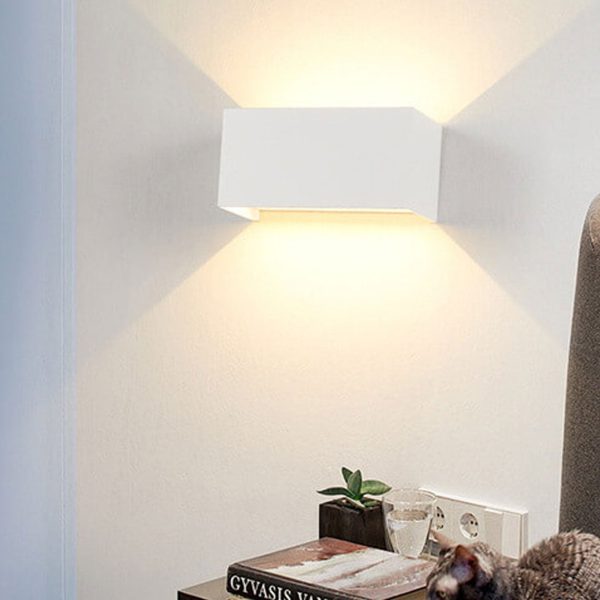 Modern Outdoor Waterproof Rectangular LED Up and Down Illuminated Outdoor Wall Sconce Lamp - Image 21