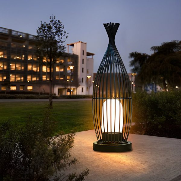 Industrial Courtyard Waterproof Caged LED Floor Lamp - Image 4