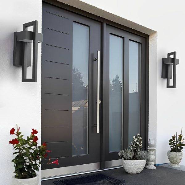 Rectangular Minimalist LED Waterproof Black Modern Outdoor Wall Lamp - Image 5
