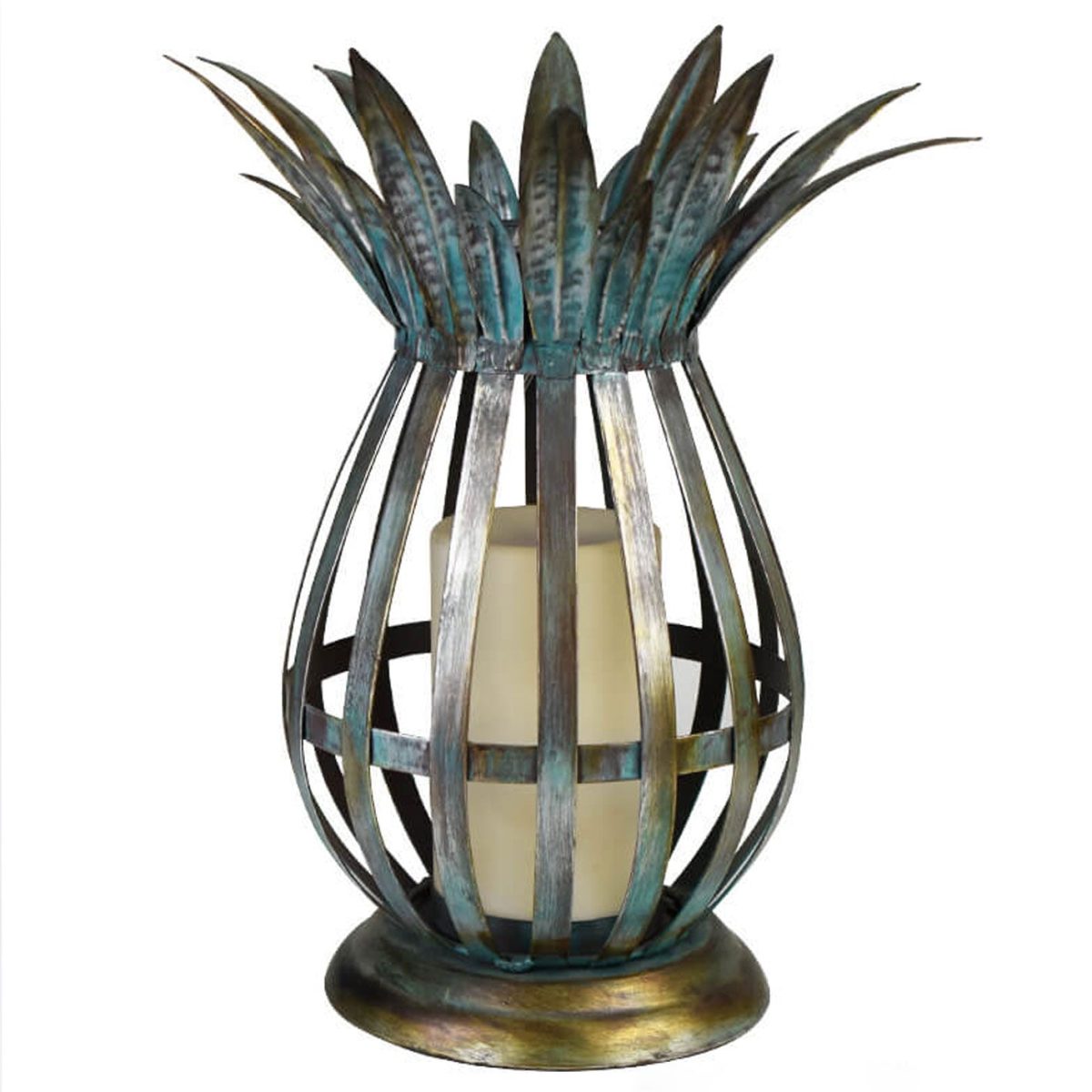 Solar Iron Pineapple Flame Candle Hollow LED Lawn Decorative Light - Image 7