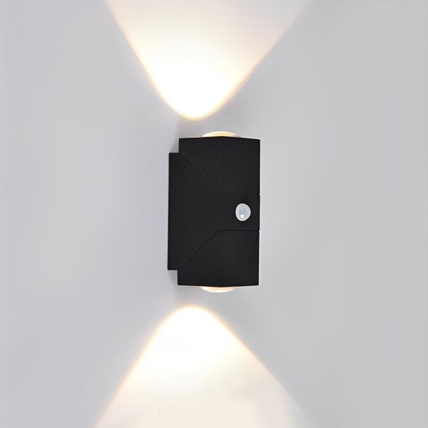 Adjustable Up and Down Light Motion Sensor Waterproof Black Wall Lamp - Image 7