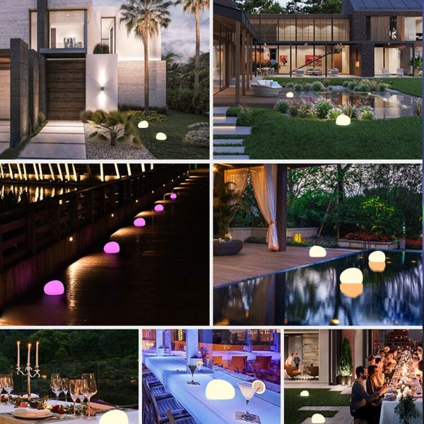 Solar Waterproof PE Spherical LED Outdoor Decorative Lawn Light - Image 11