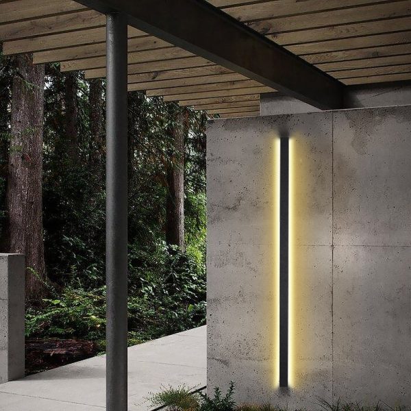 Waterproof Outdoor Long Strip Black Modern Porch Lights Outdoor Wall Lights - Image 8