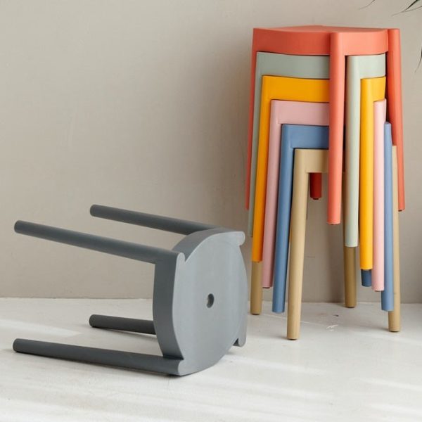 Modern Minimalist Plastic Round Chair For Living Room - Image 14
