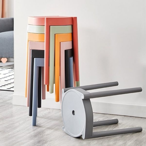 Modern Minimalist Plastic Round Chair For Living Room - Image 15