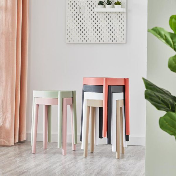Modern Minimalist Plastic Round Chair For Living Room - Image 10