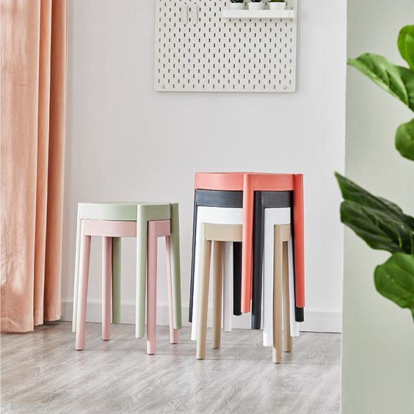 Modern Minimalist Plastic Round Chair For Living Room - Image 12
