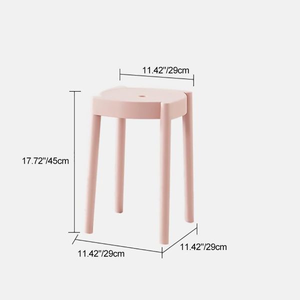 Modern Minimalist Plastic Round Chair For Living Room - Image 4