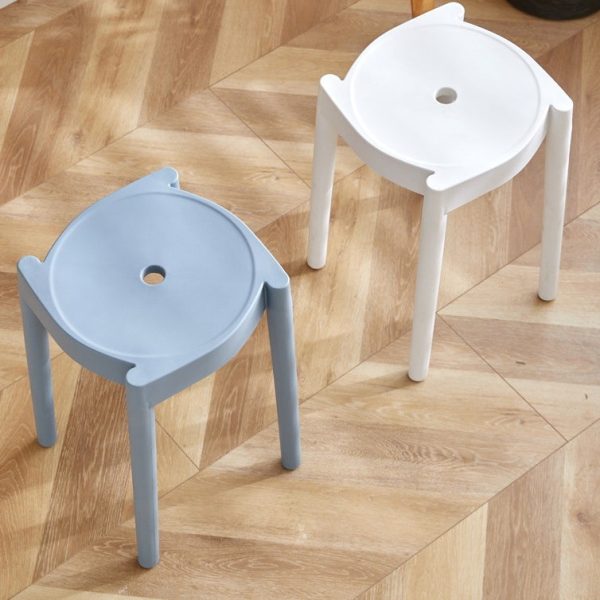 Modern Minimalist Plastic Round Chair For Living Room - Image 2