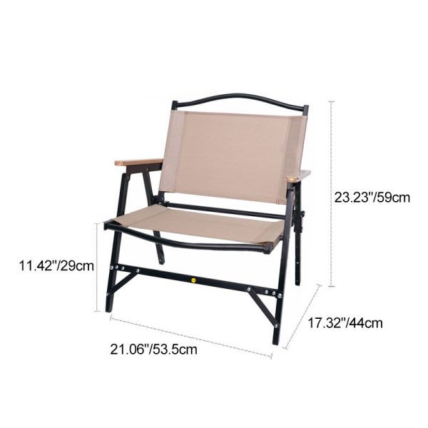 Modern Minimalist Oxford Cloth & Carbon Steel Square Outdoor Chair Foldable Armrest For Outdoor Camping - Image 4