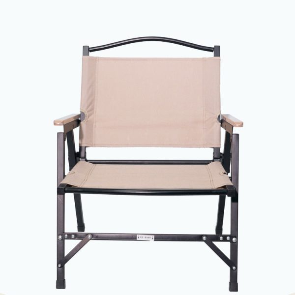 Modern Minimalist Oxford Cloth & Carbon Steel Square Outdoor Chair Foldable Armrest For Outdoor Camping - Image 2