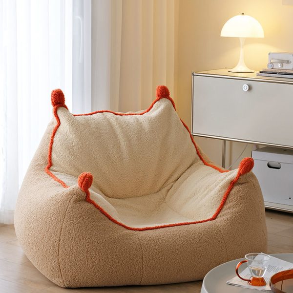 Contemporary Nordic Lambswool Latex EPP Square Bean Bag Lazy Sofa Backrest Footrest For Living Room And Bedroom - Image 5