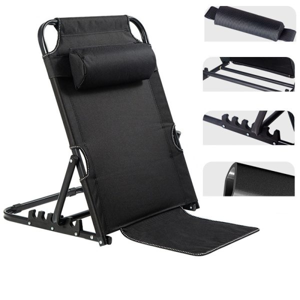 Modern Minimalist Fabric & Steel Rectangular Back Chair With Adjustable Recline & Armrests For Living Room & Bedroom - Image 8