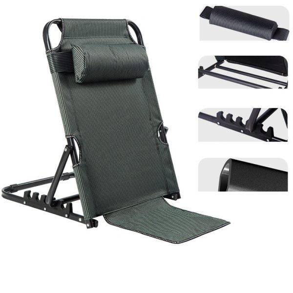 Modern Minimalist Fabric & Steel Rectangular Back Chair With Adjustable Recline & Armrests For Living Room & Bedroom - Image 9