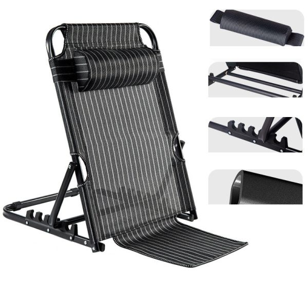 Modern Minimalist Fabric & Steel Rectangular Back Chair With Adjustable Recline & Armrests For Living Room & Bedroom - Image 10