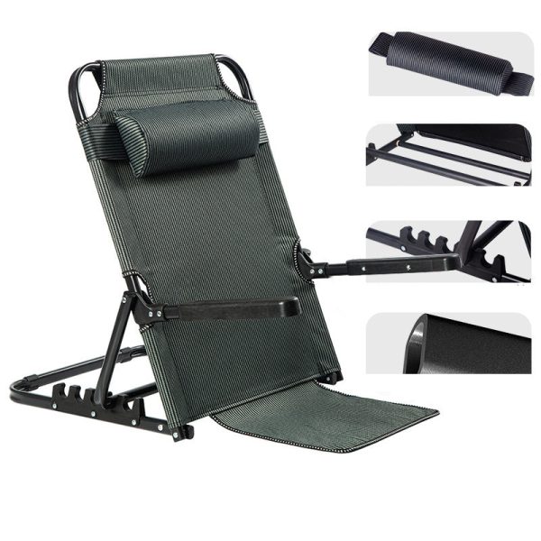 Modern Minimalist Fabric & Steel Rectangular Back Chair With Adjustable Recline & Armrests For Living Room & Bedroom - Image 12