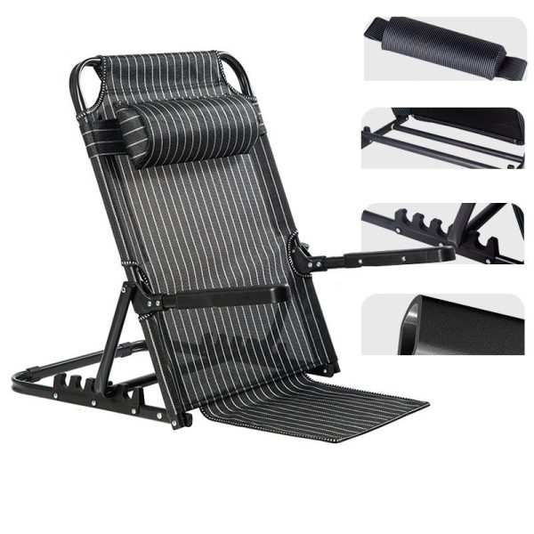 Modern Minimalist Fabric & Steel Rectangular Back Chair With Adjustable Recline & Armrests For Living Room & Bedroom - Image 13