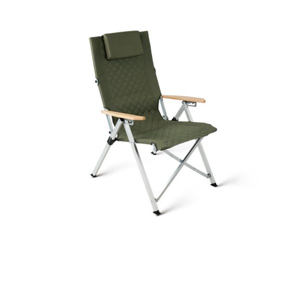 Contemporary Industrial Fabric Beech & Aluminum Rectangular Lattice Back Chair With Armrests & Backrest For Outdoor & Study - Image 7