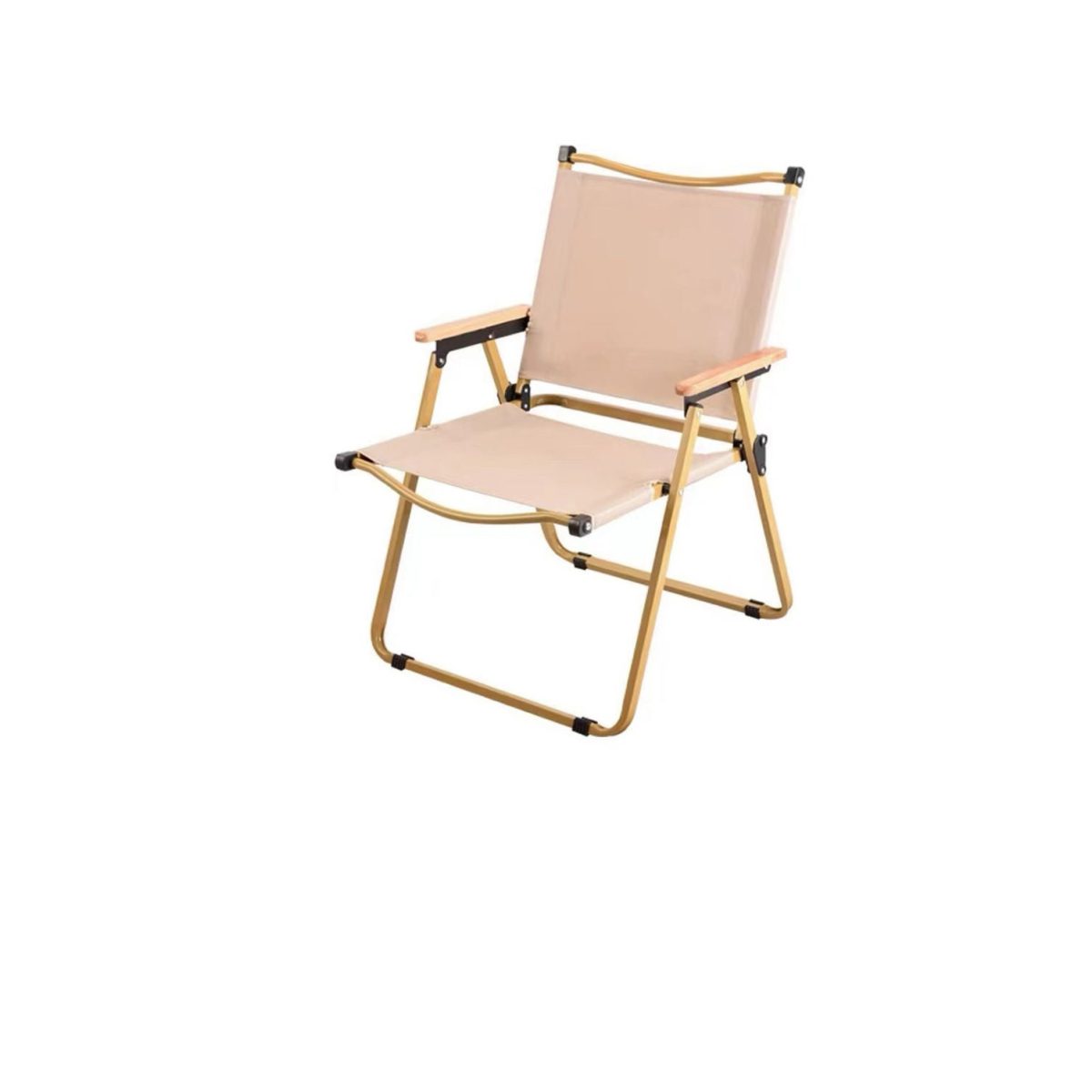 Modern Simplicity Iron Fabric Square Foldable Camping Back Chair With Armrests For Outdoor Patio - Image 21