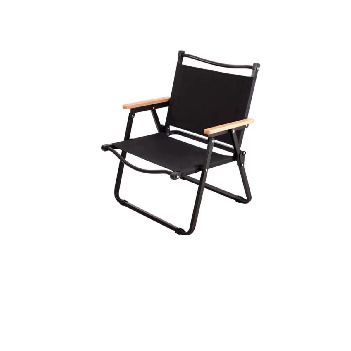 Modern Simplicity Iron Fabric Square Foldable Camping Back Chair With Armrests For Outdoor Patio - Image 22