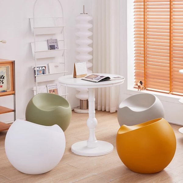 Contemporary Creative PP Apple & Sphere-Shaped Footstool For Entryway & Living Room - Image 6