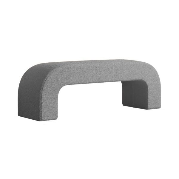 Modern Minimalist Wood Lambswool And Leather Rectangular Bench For Entryway And Living Room - Image 35