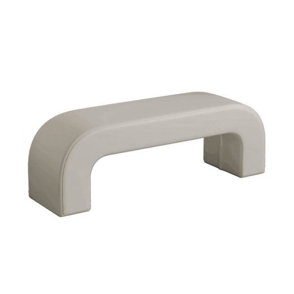 Modern Minimalist Wood Lambswool And Leather Rectangular Bench For Entryway And Living Room - Image 36