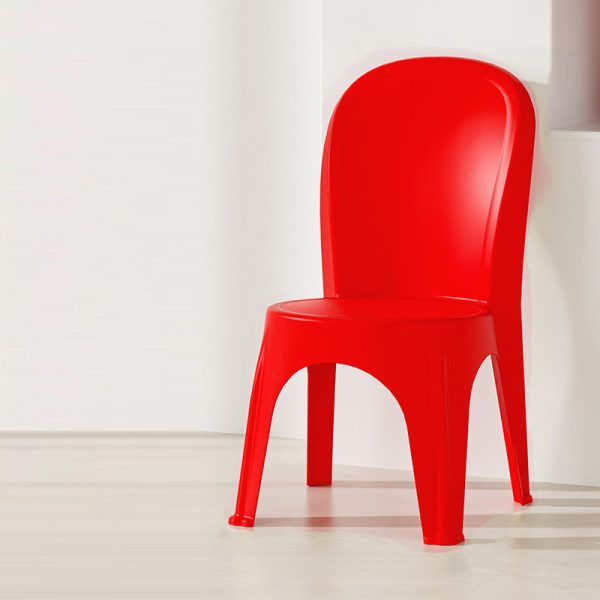 Contemporary Nordic PP Round Stackable Dining Chair With Backrest For Dining Room And Living Room - Image 21