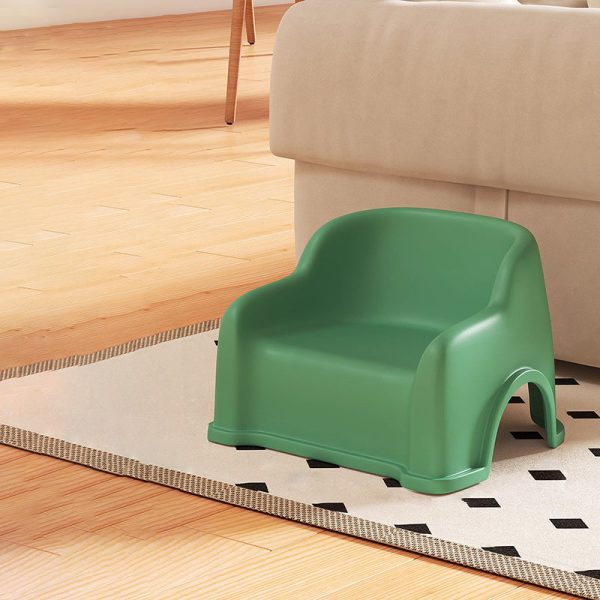 Modern Minimalist PP Slide-Shaped Kids Low Stool With Backrest And Armrests For Living Room - Image 7