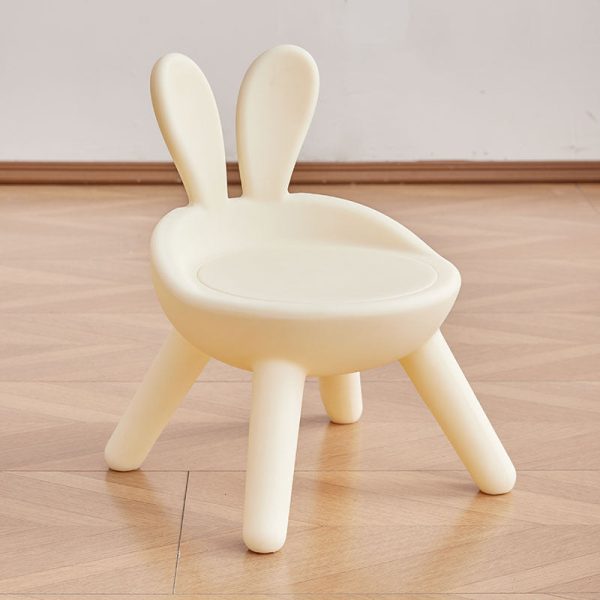 Contemporary Creative Kids PE Bunny Ear Round Footstool With Backrest For Entryway And Living Room - Image 28