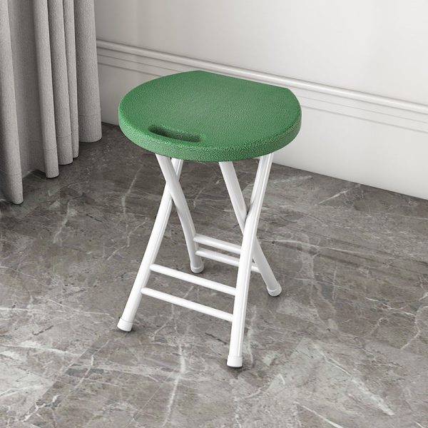Modern Minimalist PP & Carbon Steel Matte Round Folding Dining Chair With Portable Design For Kitchen & Dining Room - Image 25