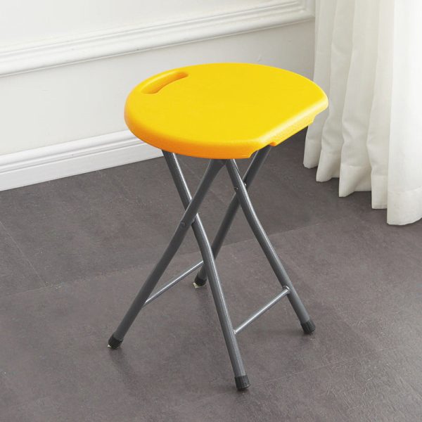 Modern Minimalist PP & Carbon Steel Matte Round Folding Dining Chair With Portable Design For Kitchen & Dining Room - Image 29
