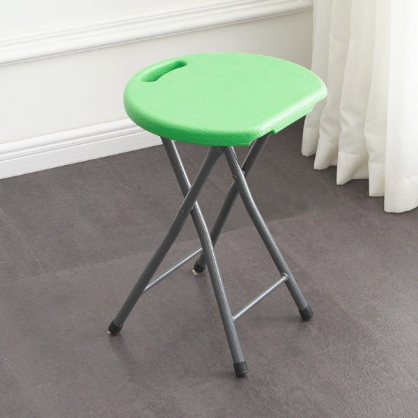 Modern Minimalist PP & Carbon Steel Matte Round Folding Dining Chair With Portable Design For Kitchen & Dining Room - Image 33