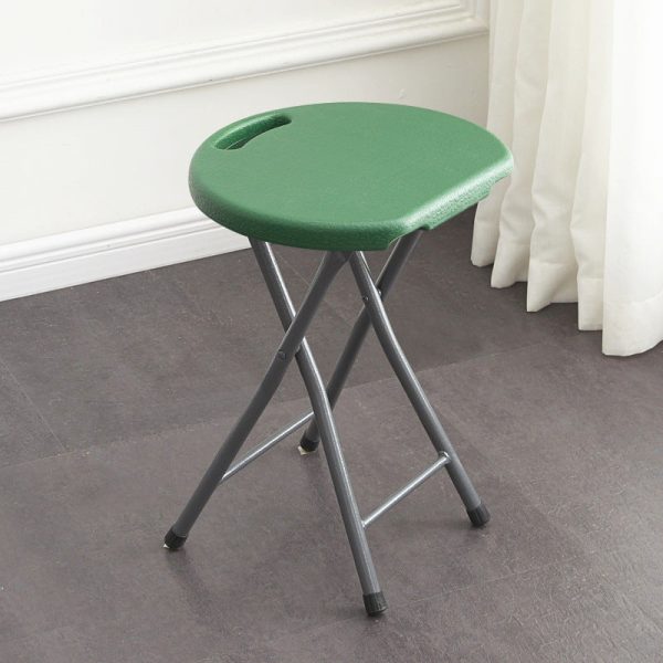Modern Minimalist PP & Carbon Steel Matte Round Folding Dining Chair With Portable Design For Kitchen & Dining Room - Image 35