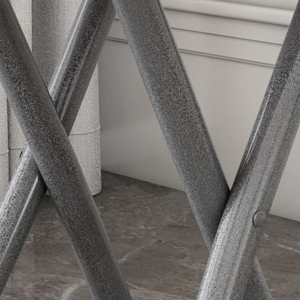 Modern Minimalist PP & Carbon Steel Matte Round Folding Dining Chair With Portable Design For Kitchen & Dining Room - Image 11