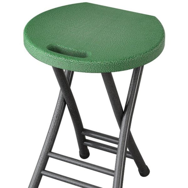 Modern Minimalist PP & Carbon Steel Matte Round Folding Dining Chair With Portable Design For Kitchen & Dining Room - Image 40