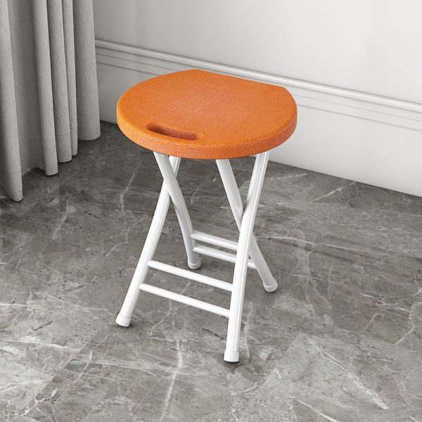 Modern Minimalist PP & Carbon Steel Matte Round Folding Dining Chair With Portable Design For Kitchen & Dining Room - Image 20