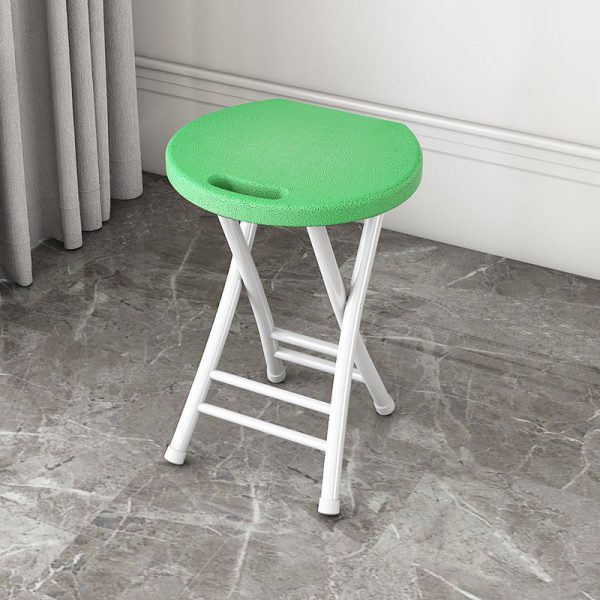 Modern Minimalist PP & Carbon Steel Matte Round Folding Dining Chair With Portable Design For Kitchen & Dining Room - Image 23