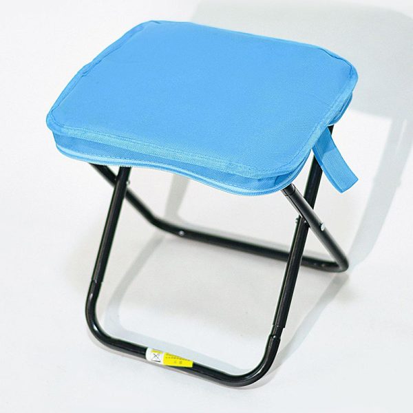 Modern Simplicity Oxford Fabric Carbon Steel Square Pocket Camping Low Stool With Foldable Design For Outdoor Patio - Image 4