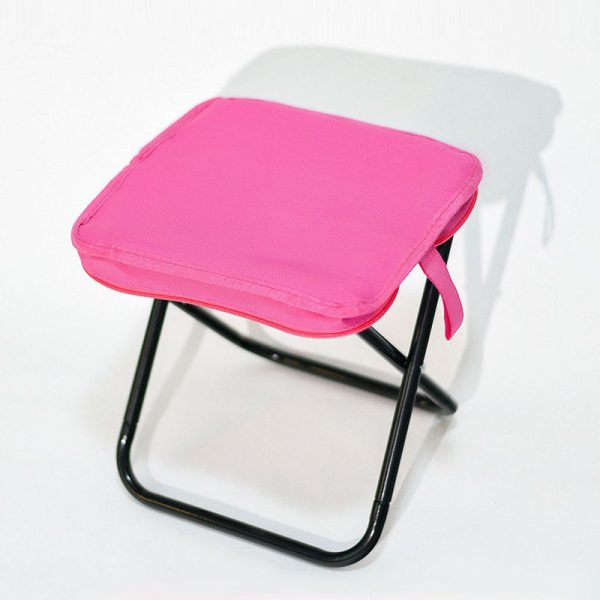 Modern Simplicity Oxford Fabric Carbon Steel Square Pocket Camping Low Stool With Foldable Design For Outdoor Patio - Image 5