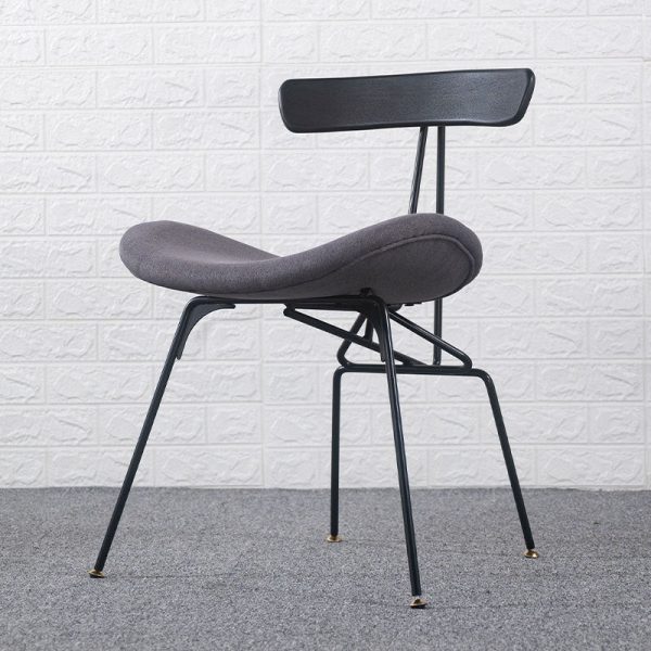 Contemporary Industrial Iron Wood Leather Ants Dining Chair Backrest Armless For Dining Room - Image 14